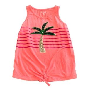 Cat & Jack Tank Top with Flip Sequin Palm Tree